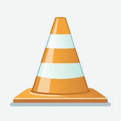 Ic&ocirc;ne de signalisation de travaux en orange et blanc