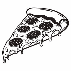 vector illustration of pizza