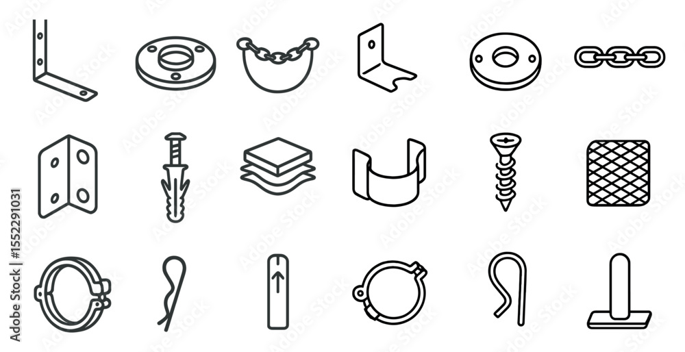 Poster the image displays a wide assortment of tools and hardware items, arranged in a grid-like pattern. t