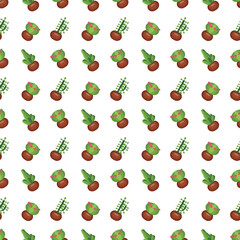 Cactus in a clay pot. Exotic plant. Seamless pattern. Vector illustration.