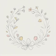 Beautiful delicate floral wreath perfect for springtime celebration or decoration