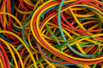 rubber bands for money, rubber bands of different colors for packaging and organizing paper money,...