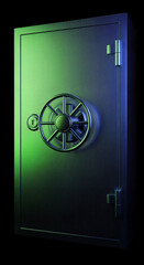 Bank Vault Door with Dual Lighting