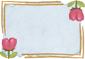 watercolor flower background frame texture for your text and design