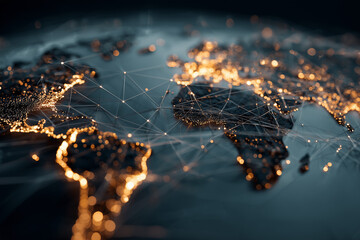 Global network illuminates connected cities across the world