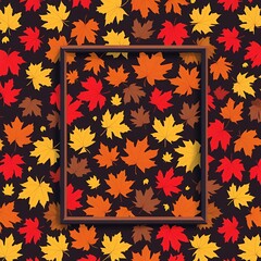 Vivid autumn maple leaves in warm hues creating a vibrant natural scene