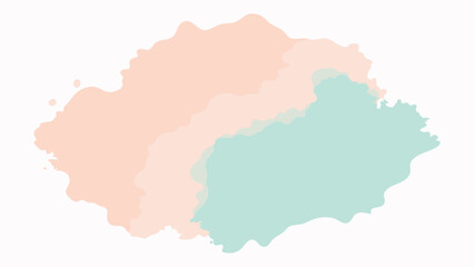 Fototapeta premium Abstract pastel shapes overlapping with transparency for creative design projects