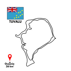 TUVALU’s Geography, Map and National Border