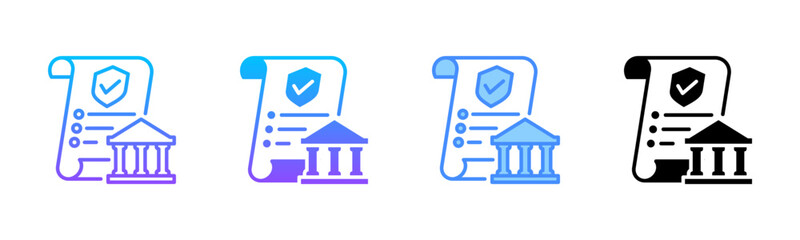 Policy Multi Style Icon Set