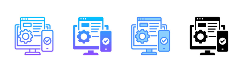 Digital Platform Multi Style Icon Set