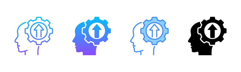 Self Improvement Multi Style Icon Set