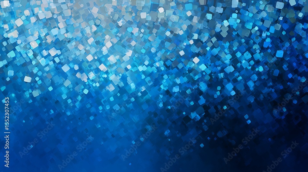 Poster abstract blue square shapes digital art background design modern geometric pattern texture illustrat