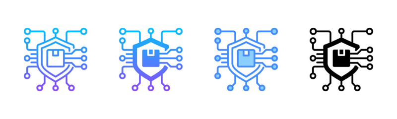 Digital Right Management Multi Style Icon Set