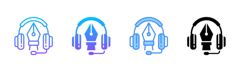 Literary Multi Style Icon Set