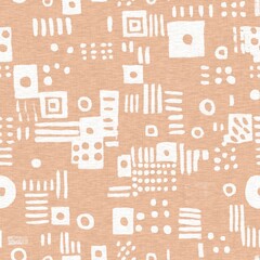 Calm minimal shape seamless pattern. Gender neutral baby nursery decor background. Scandi style sketch wallpaper in decorative kid fashion swatch. 