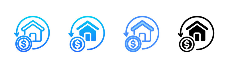 Refund Multi Style Icon Set