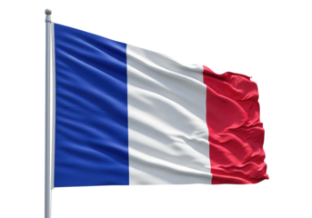 france national flag on transparent background