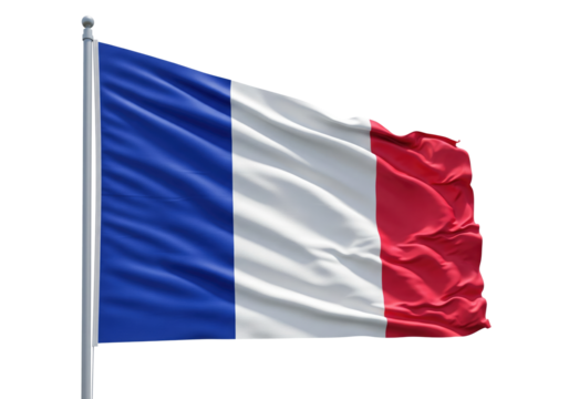 france national flag on transparent background