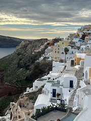 oia village in santorini island greece