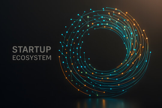 Innovative Startup Flow Diagram for Business Ecosystem Content