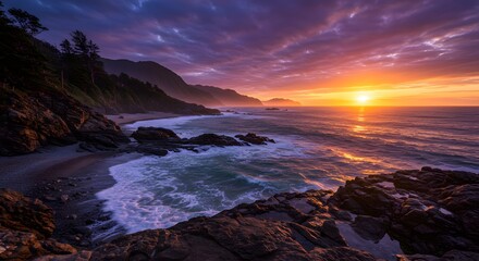Fototapeta premium sunrise over the sea