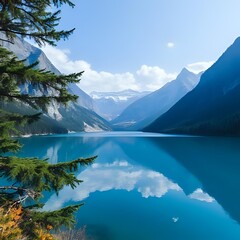 mountain lake in the mountains lake nature