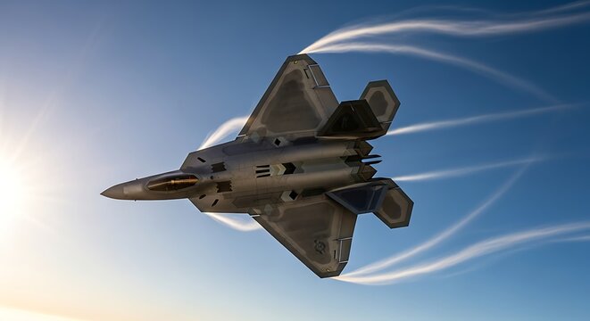 Stealth Fighter Jet in Flight Supersonic Speed and Maneuverability