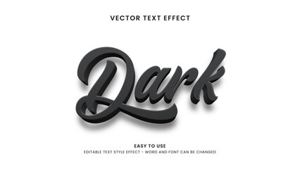 dark editable text effect