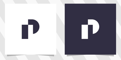 letter p logo design vector