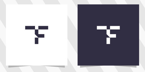 letter tf ft logo design vector