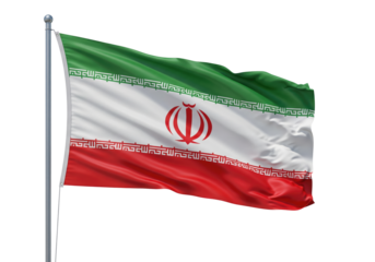 iran country flag on transparent background