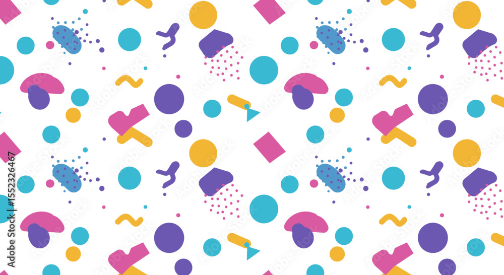 Poster colorful geometric pattern design with abstract shapes for textile or background