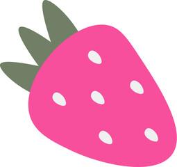 Fototapeta premium Playful Strawberry with Leaves