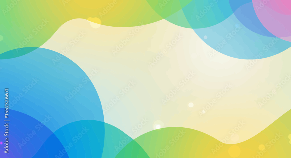 Poster colorful abstract background with transparent circles and gradient colors palette