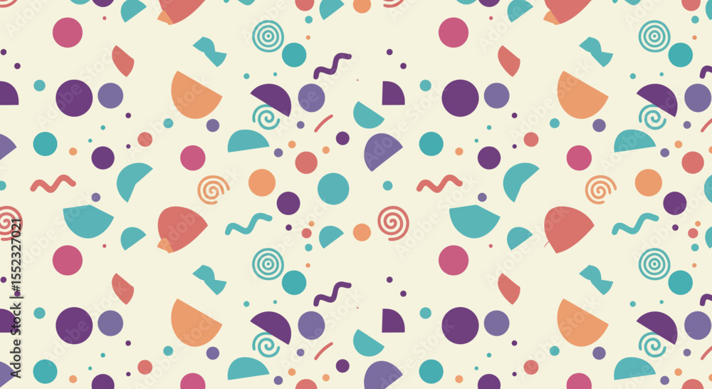 Poster seamless pattern with abstract geometric shapes for modern surface design vector