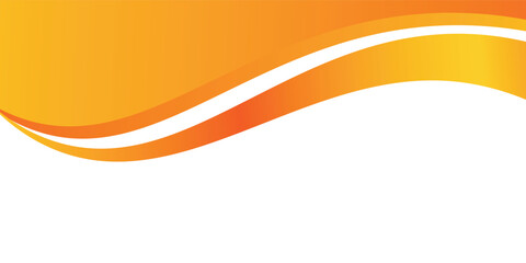 orange and white business wave banner background. vector
