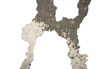 Vertical Torn Concrete Strip with Jagged Raw Edges - Old Wall Fragment Texture for Urban Design