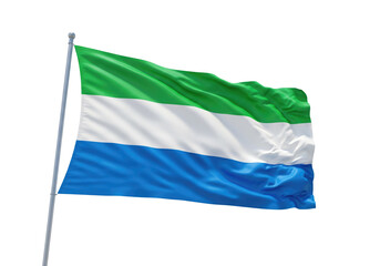sierra leone flag on transparent background