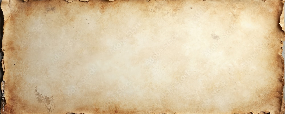 Poster aged parchment paper texture. beige, brown colors. grunge background with torn edges. weathered anci