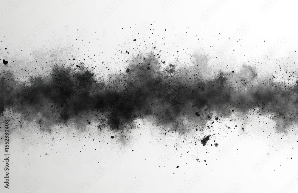 Poster abstract grunge texture on white background. scratchy dust particle grain effect, black dirt overlay