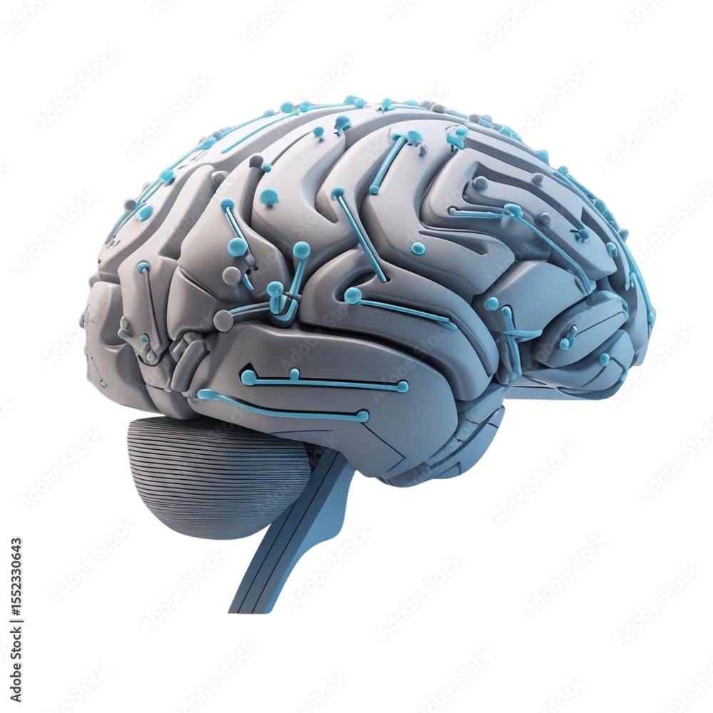 Poster artificial intelligence brain neural network technology concept for science and medicine research an