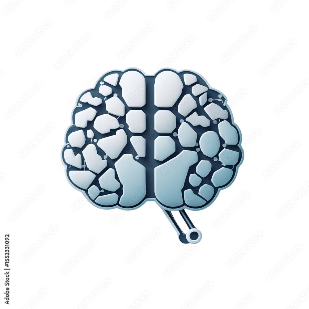 Poster artificial intelligence brain concept for machine learning and neural network technology design