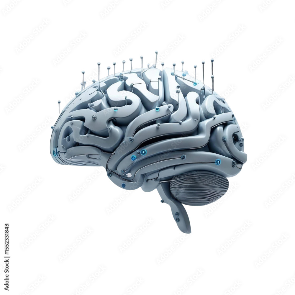 Poster artificial intelligence brain concept for ai and machine learning technology and neuroscience resear