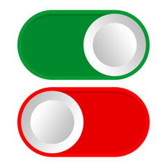 Editable EPS Vector On Off Button Icons in Graphic Style for Technology Interface UI Symbol Isolated on White Background
