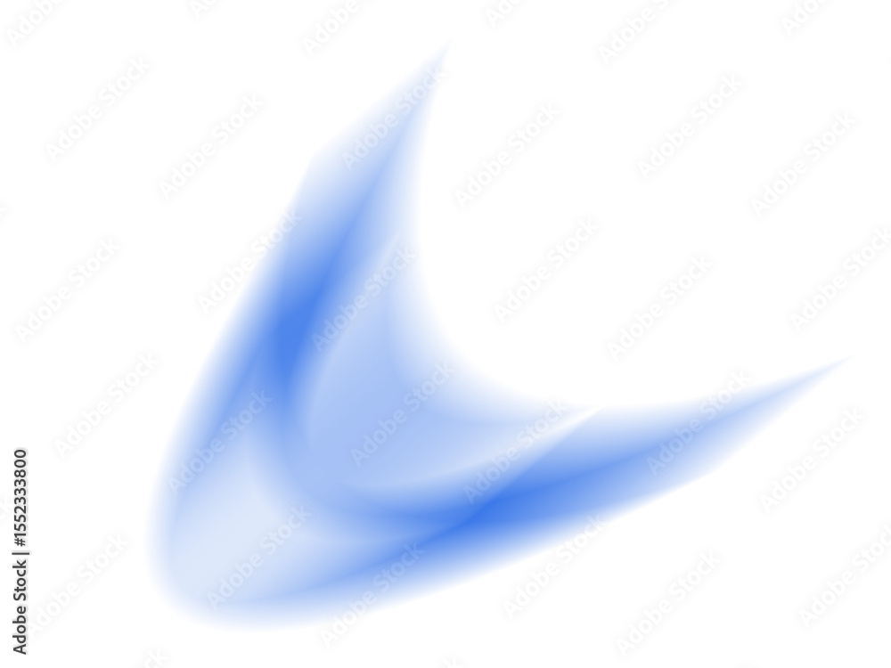 Poster abstract blue shape with gradients and sharp edges against a black background