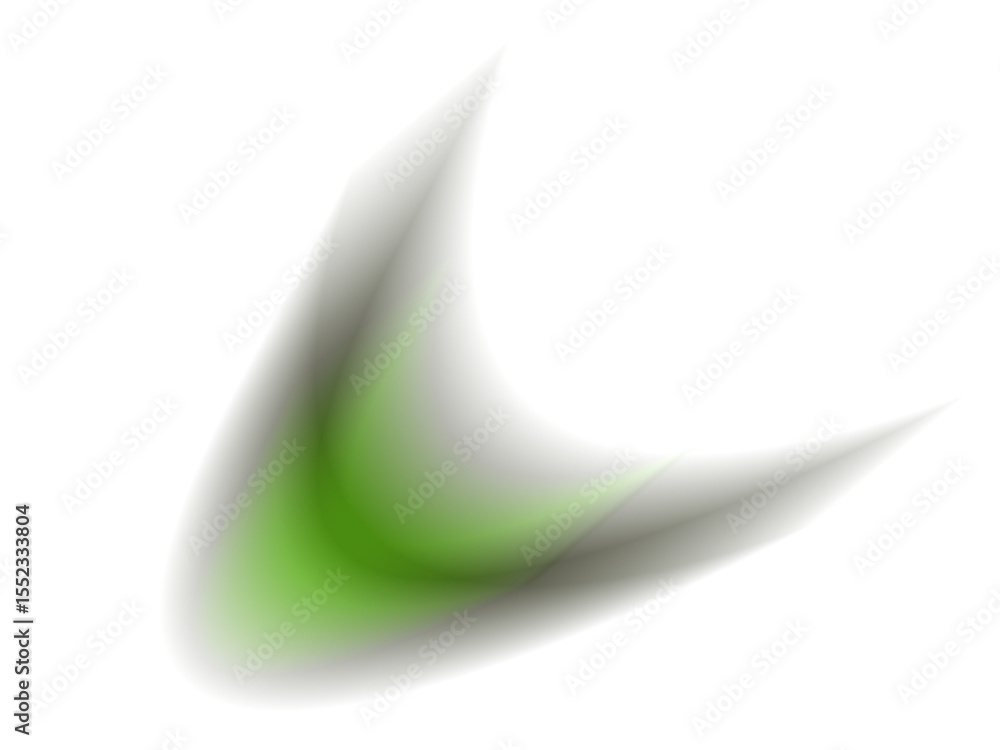 Poster abstract green and grey layered shape with smooth gradients on a dark background