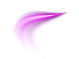 Abstract purple and white curved shape with gradient on a black background