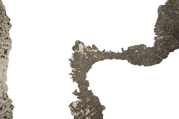 Torn of Rusty Concrete Wall Texture Stripes with Jagged Raw Edges - Old Wall Fragment Texture for...