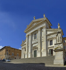 Fototapeta premium Cathedral of Santa Maria Assunta in Urbino, Marche region in Italy, UNESCO World Heritage Site