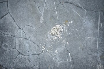 Real gray, grey cement wall surface. Blank concrete detail, plaster cracked seamless pattern....